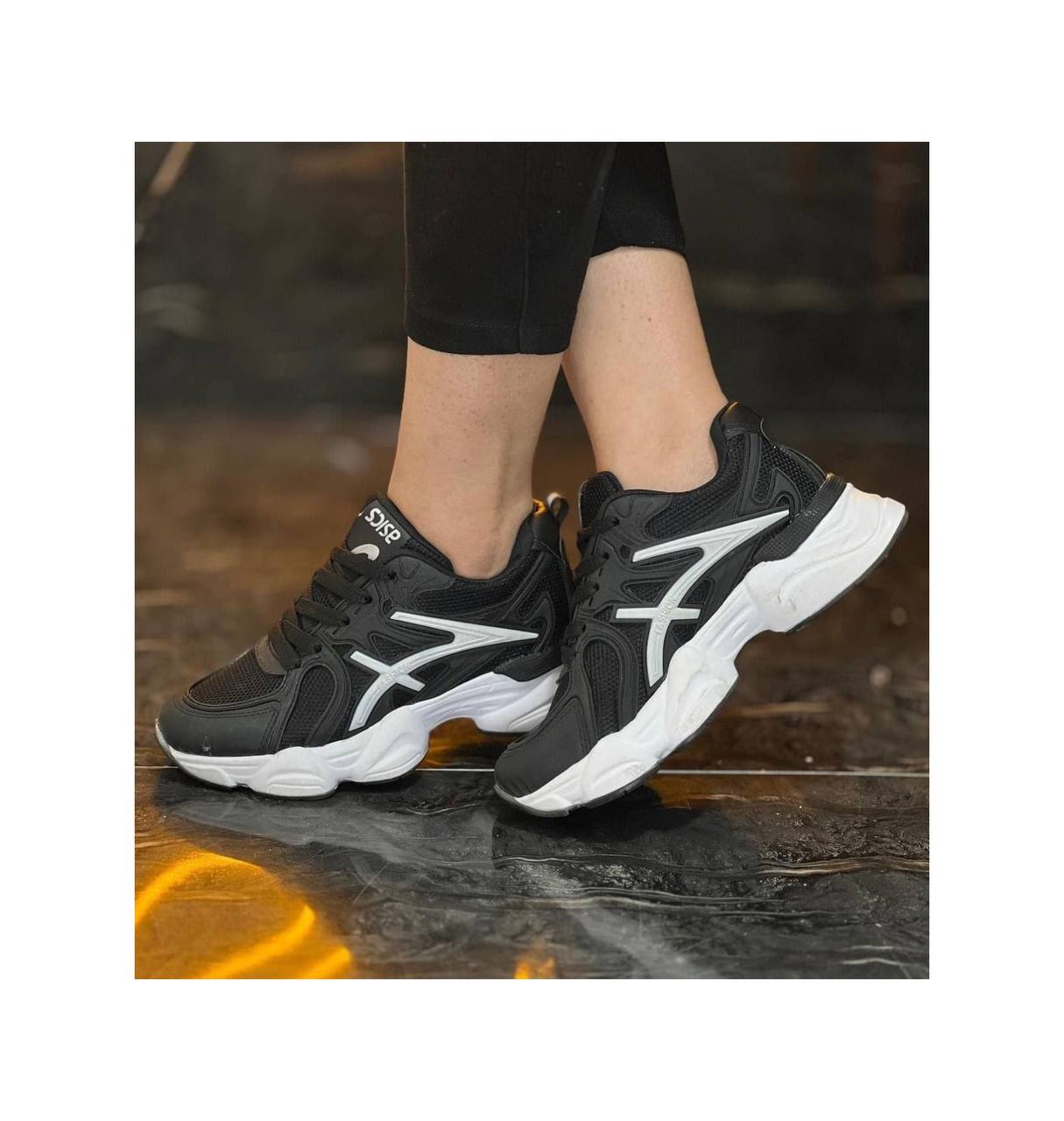 کتونی اسپرت مشکی مدل ASICS طرح اسیکس