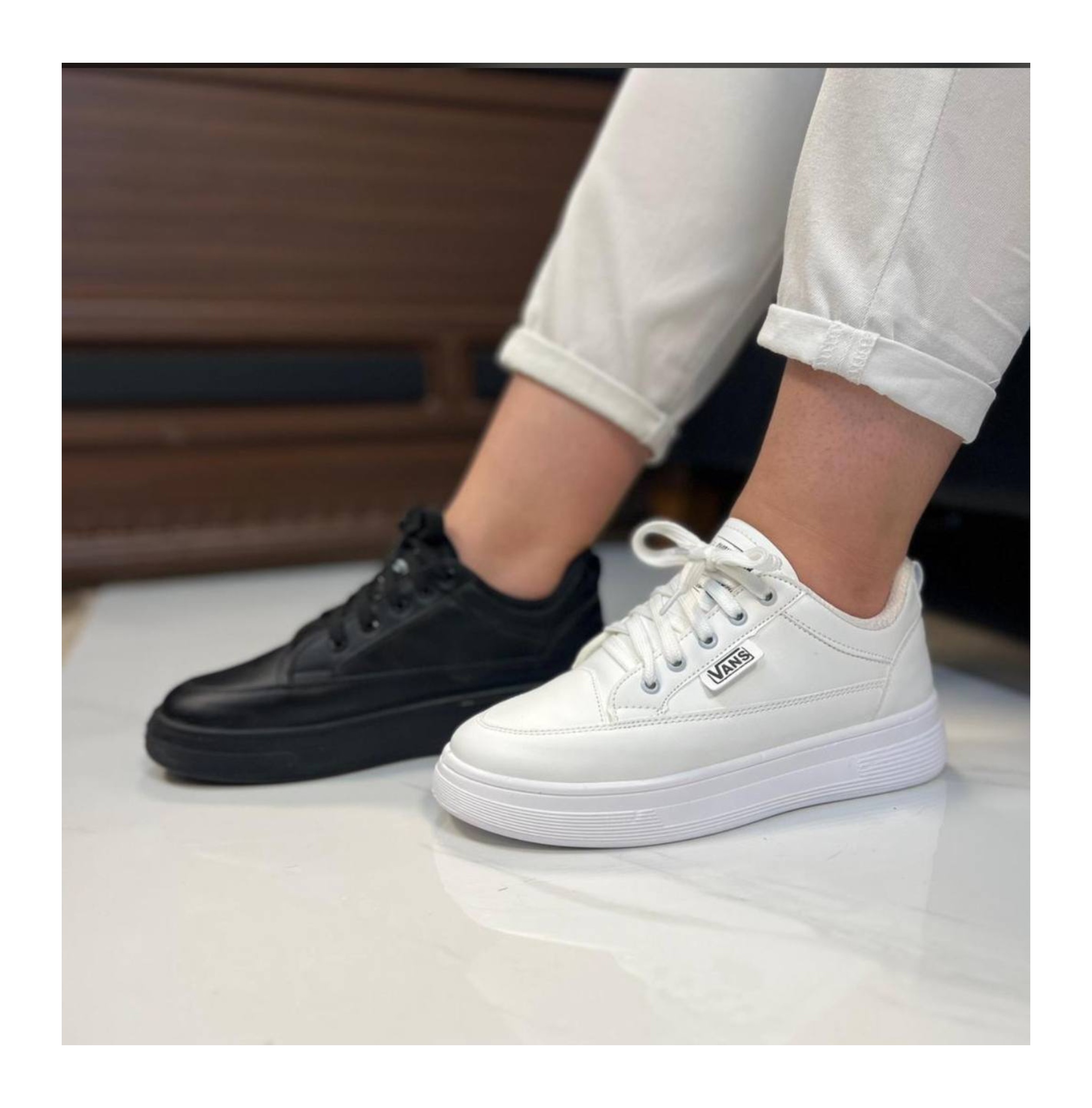 کتانی ونس مشکی مدل اسپرت ساده و مقاوم